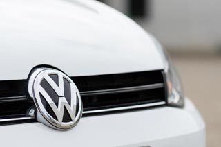 white Volkswagen front bumper